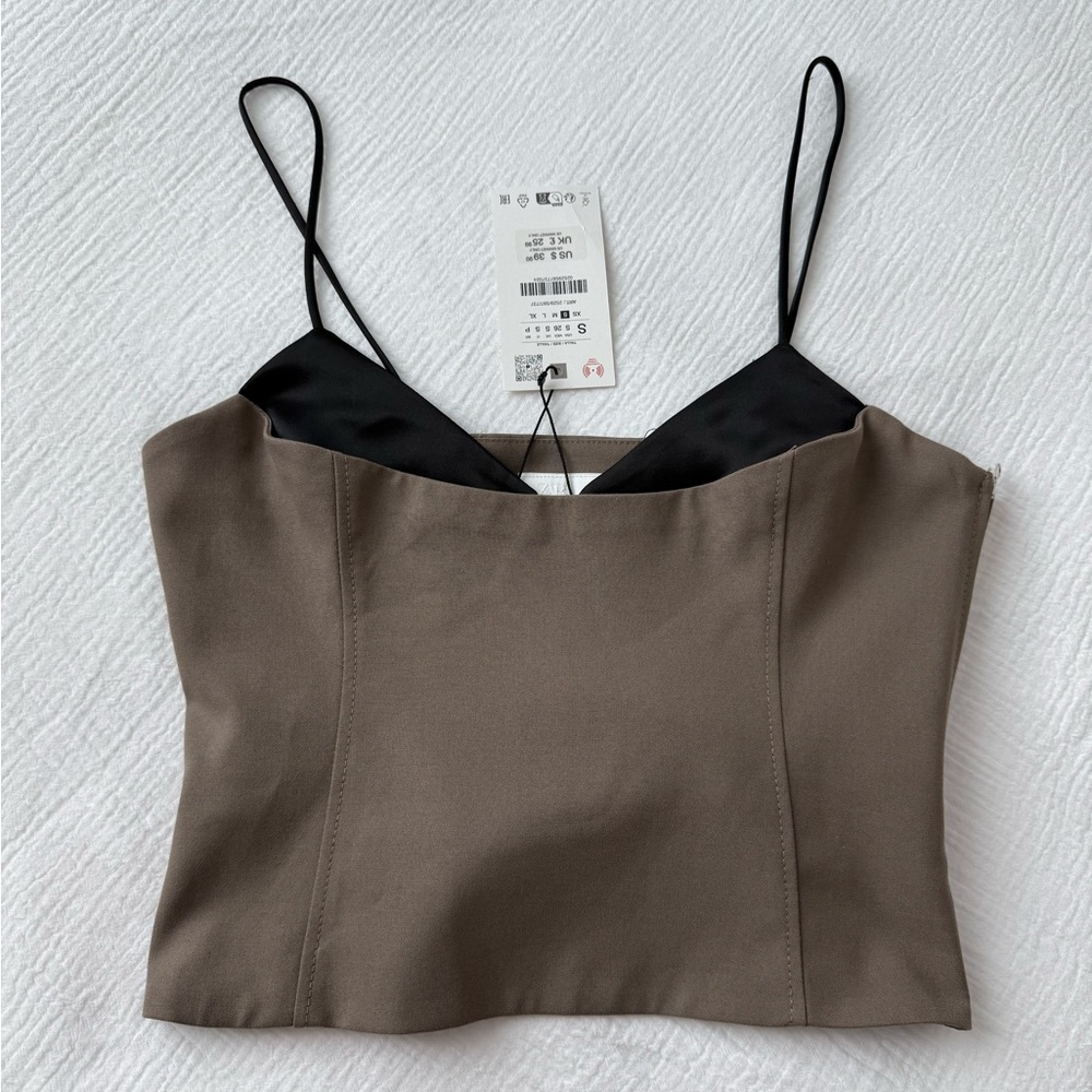 Black and Brown Zara Top